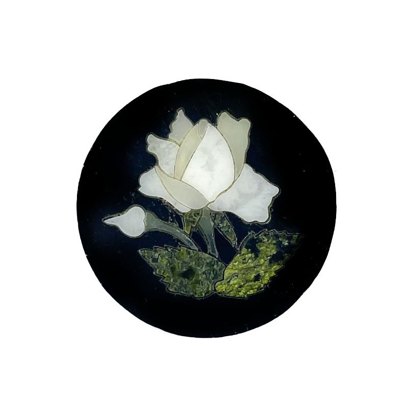 Белая роза. 25 мм. Уровень сложности - простой.